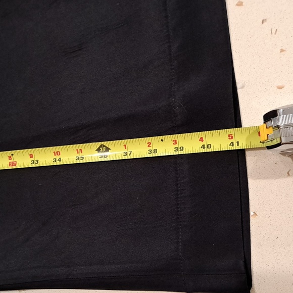 NWOT CO navy satin slacks - Picture 8 of 9